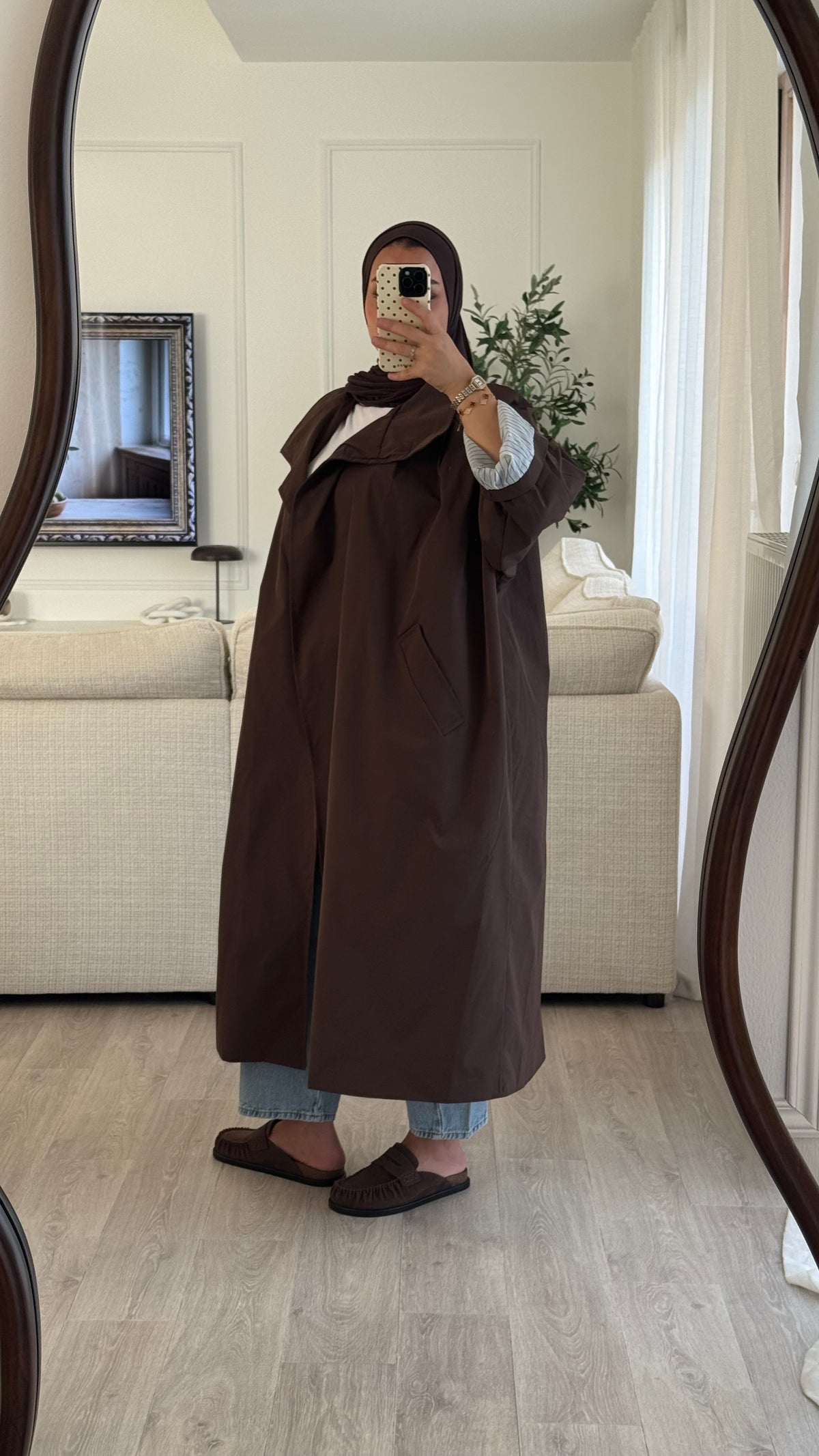 Trench Long Oversize | Chocolat