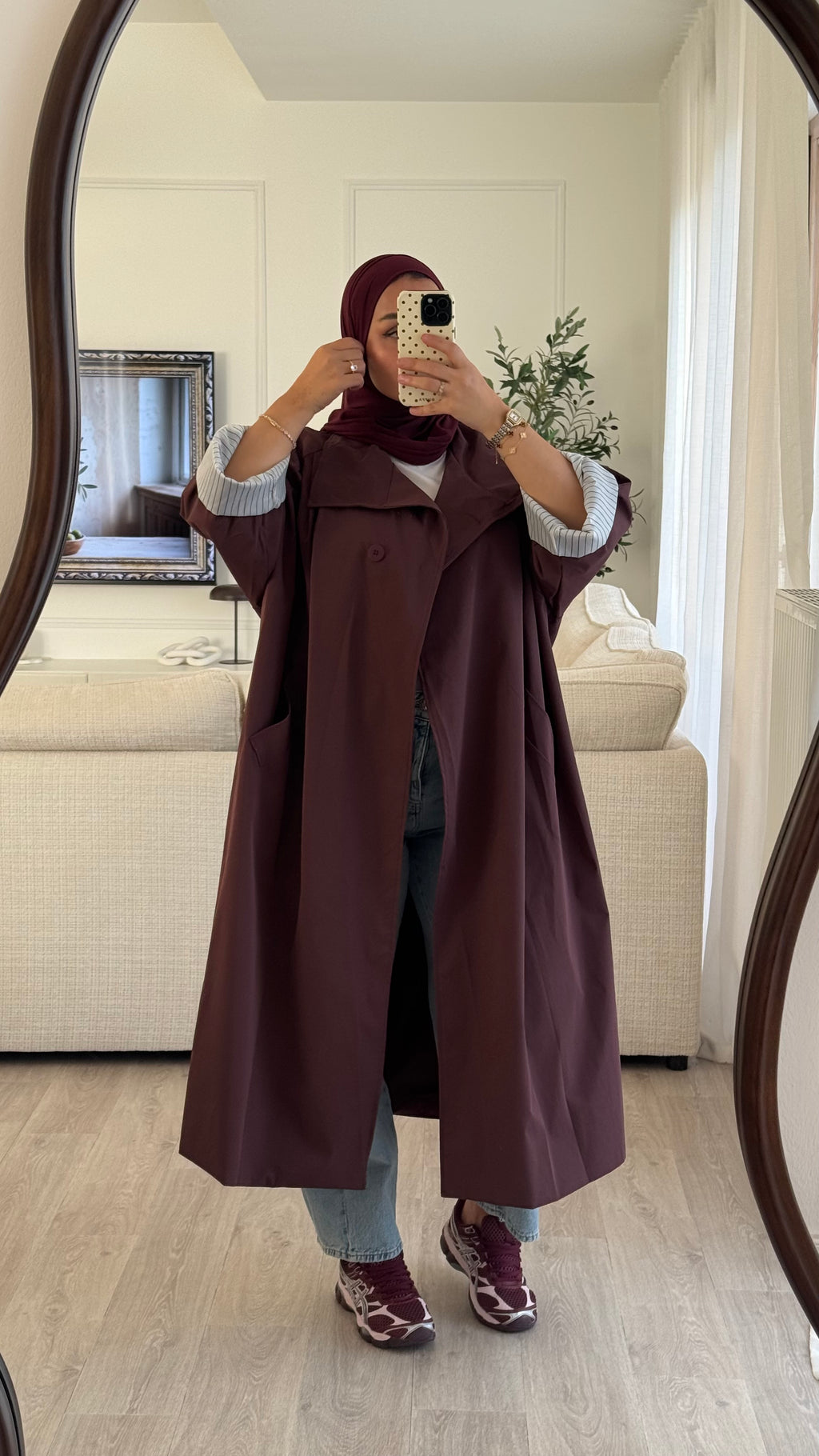 Trench Long Oversize | bordeaux