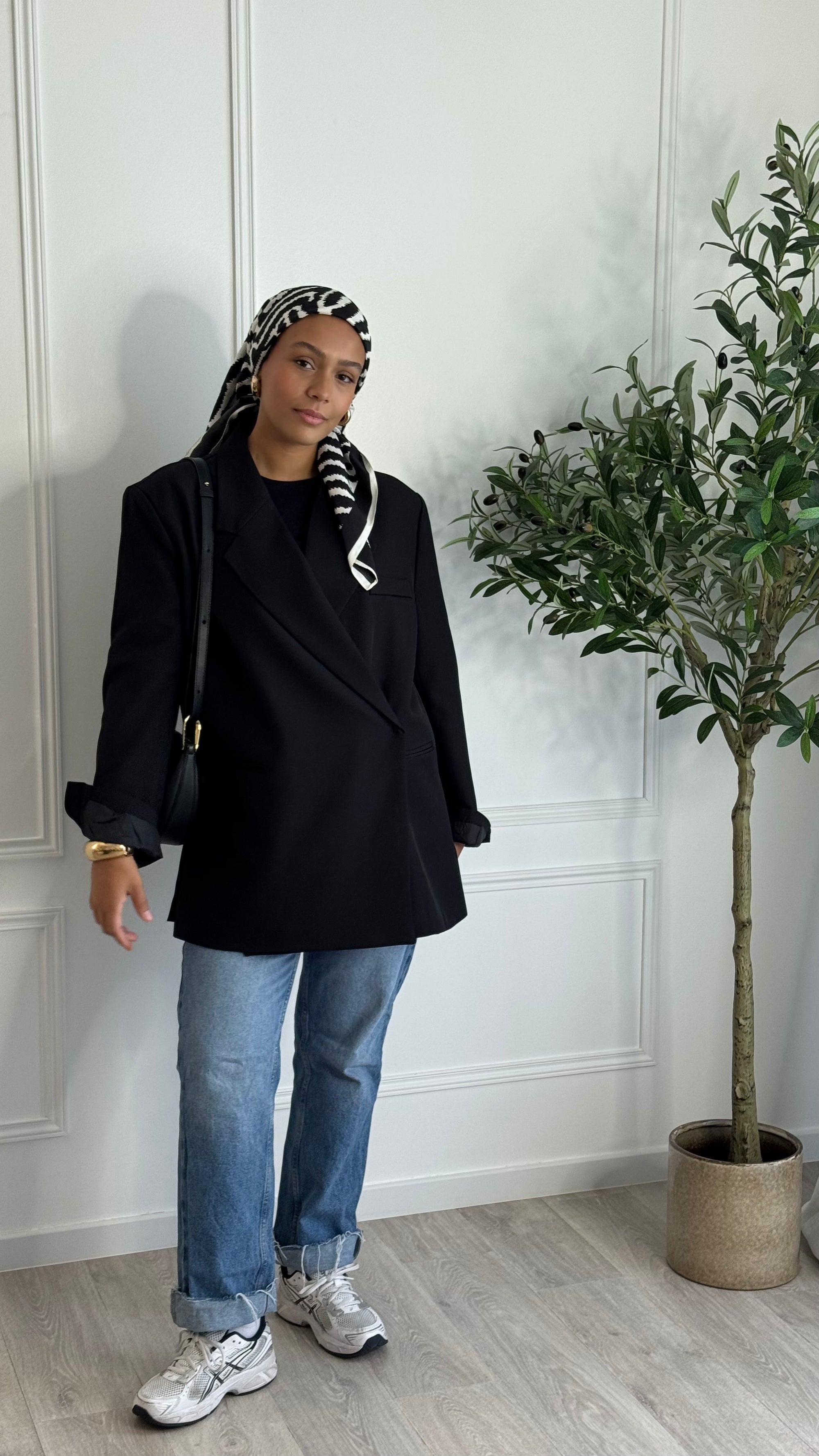 Blazer croisée oversize l Noir