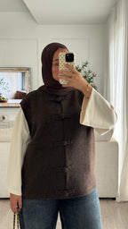 Gilet sans manches | Chocolat