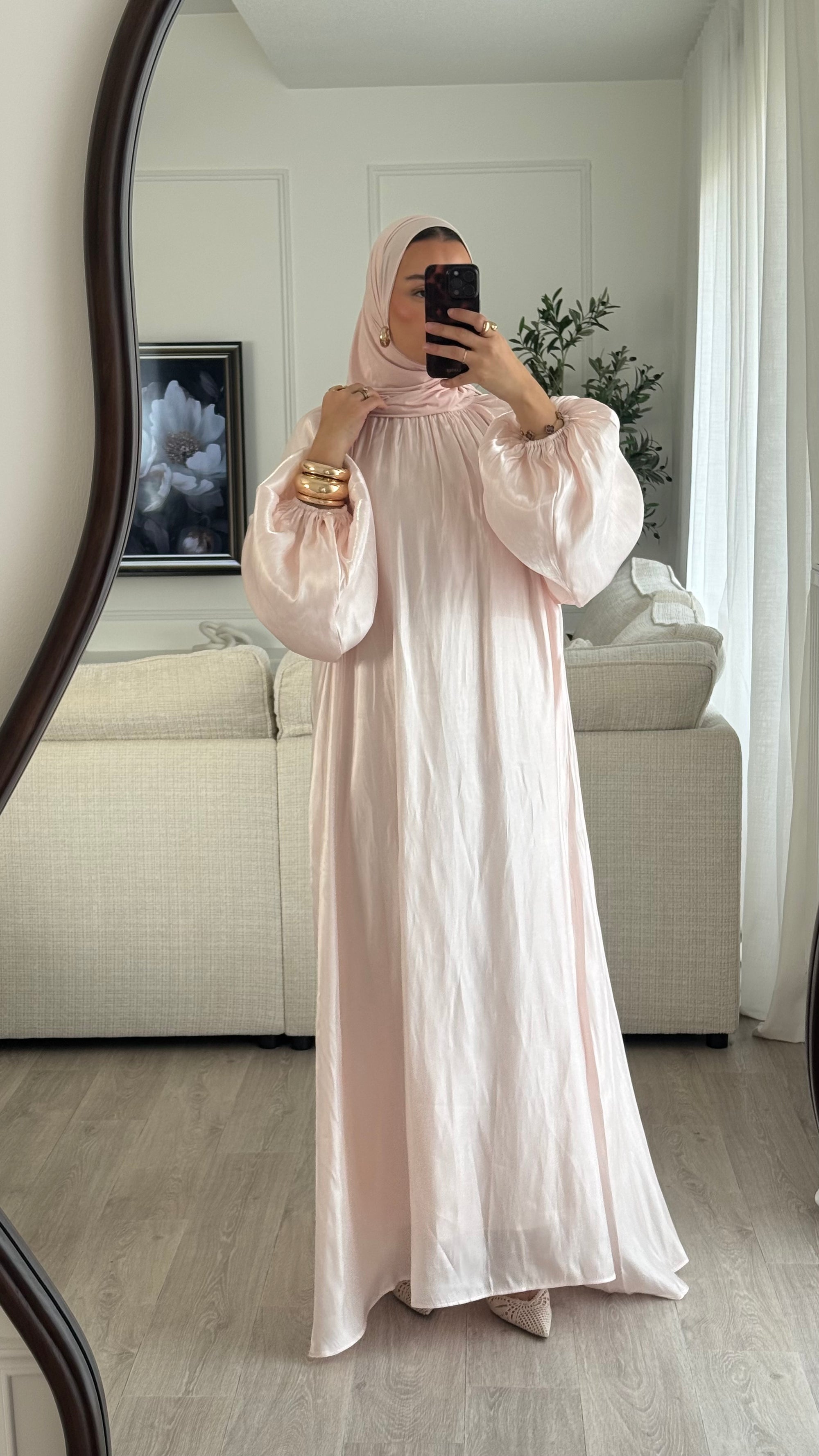 Robe Qamar | Baby pink