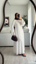 Robe à pois Kayna | Blanc