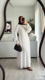 Robe à pois Kayna | Blanc