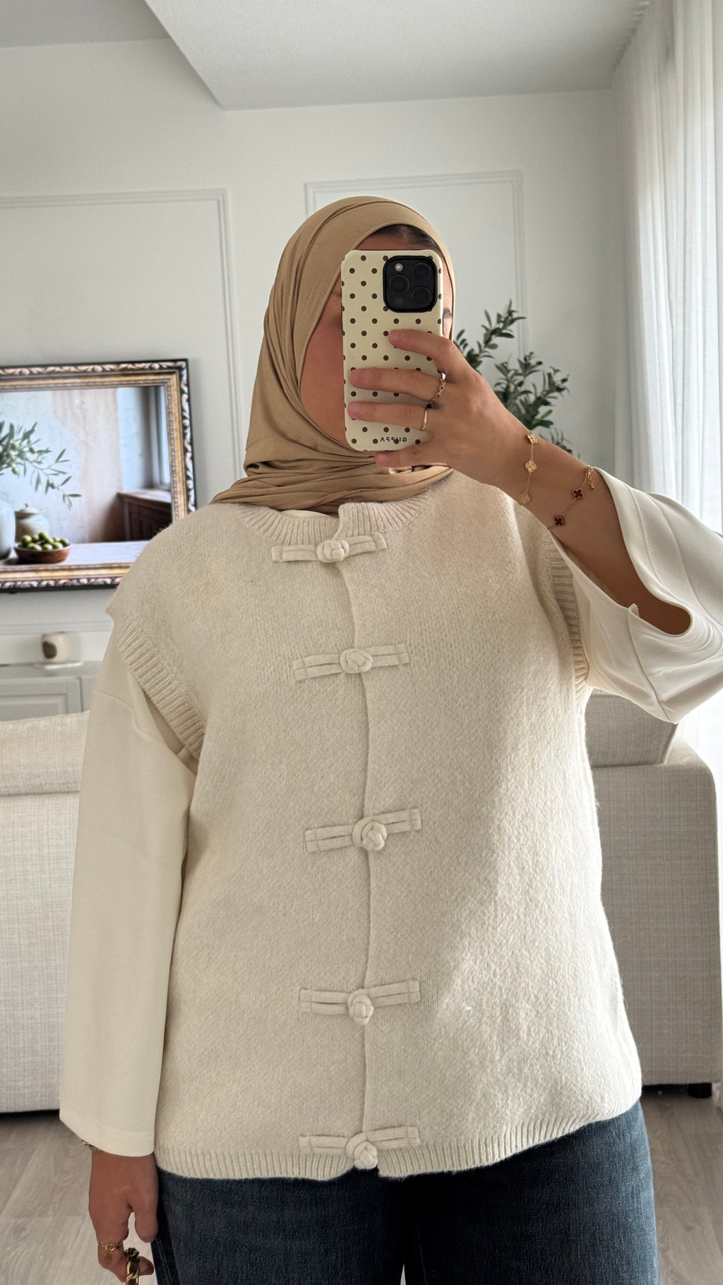 Gilet sans manches | Crème