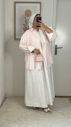 Chemise oversize rayée | rose