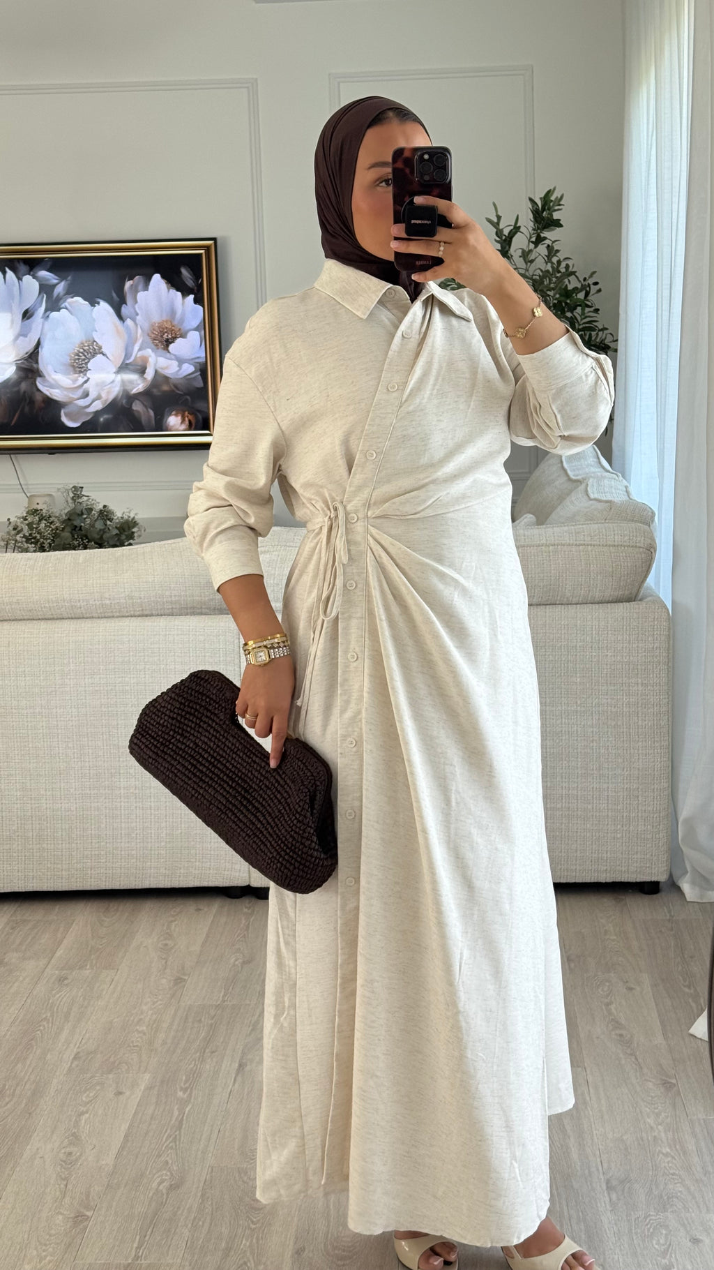 Robe lin Yara | Beige