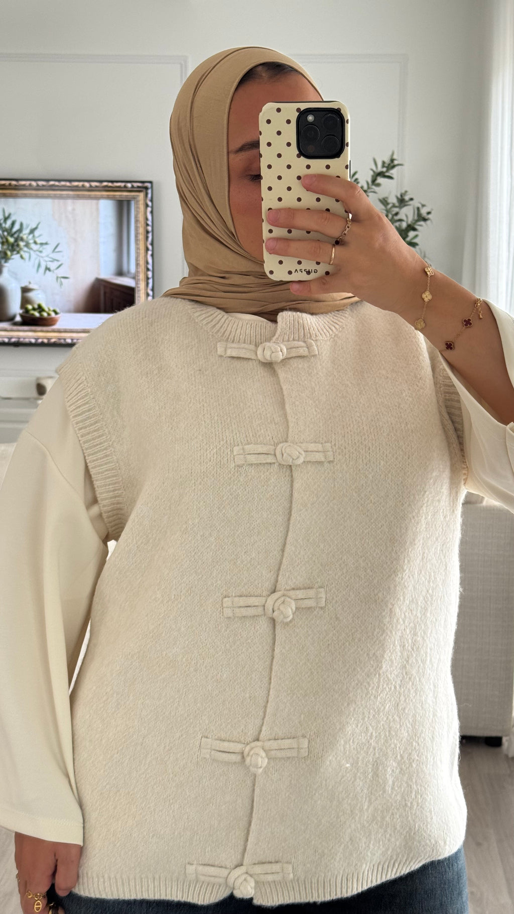 Gilet sans manches | Crème