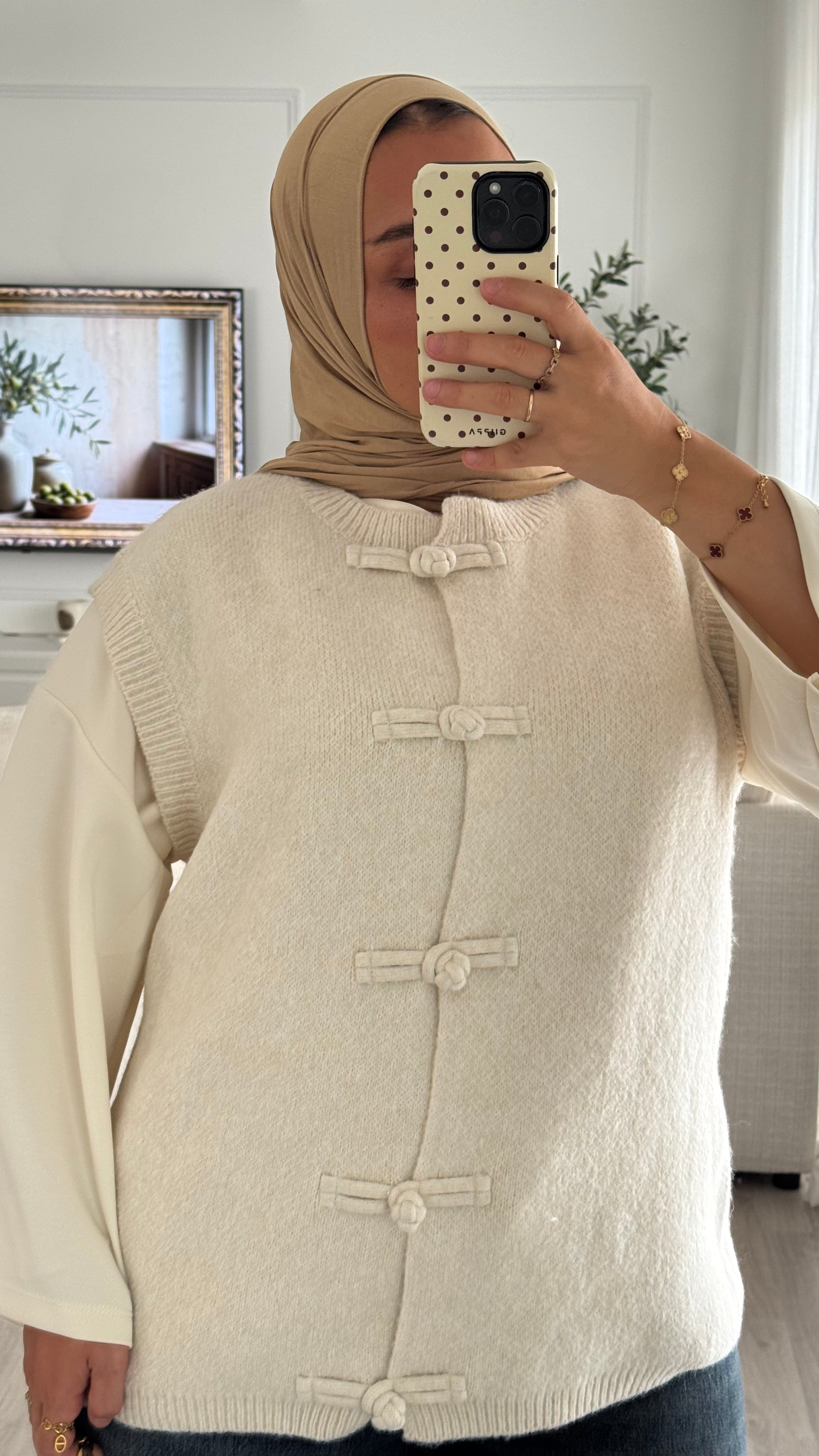 Gilet sans manches | Crème