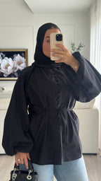 Blouse 100% cotton | Noir