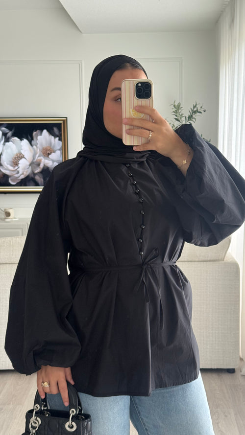 Blouse 100% cotton | Noir
