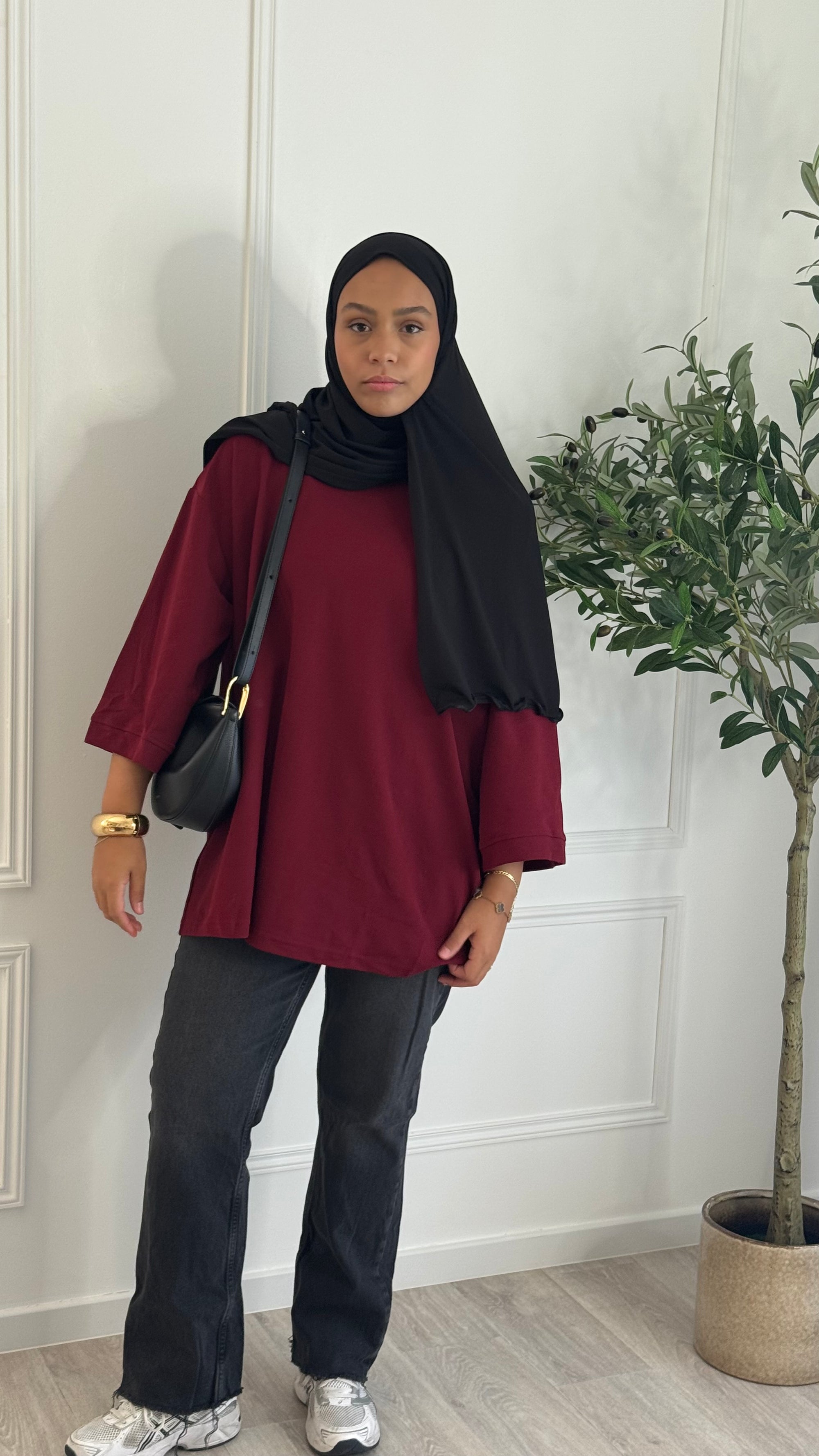 T-Shirt oversize l Burgundy