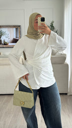 Chemise cache-coeur | Blanc