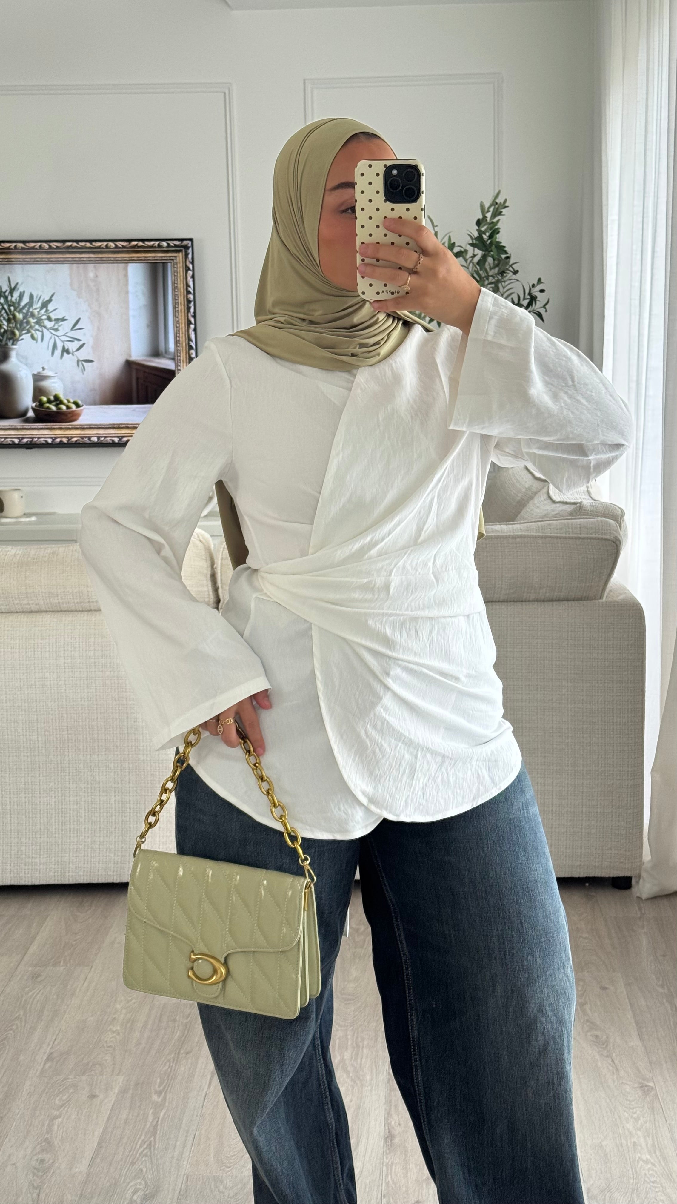Chemise cache-coeur | Blanc