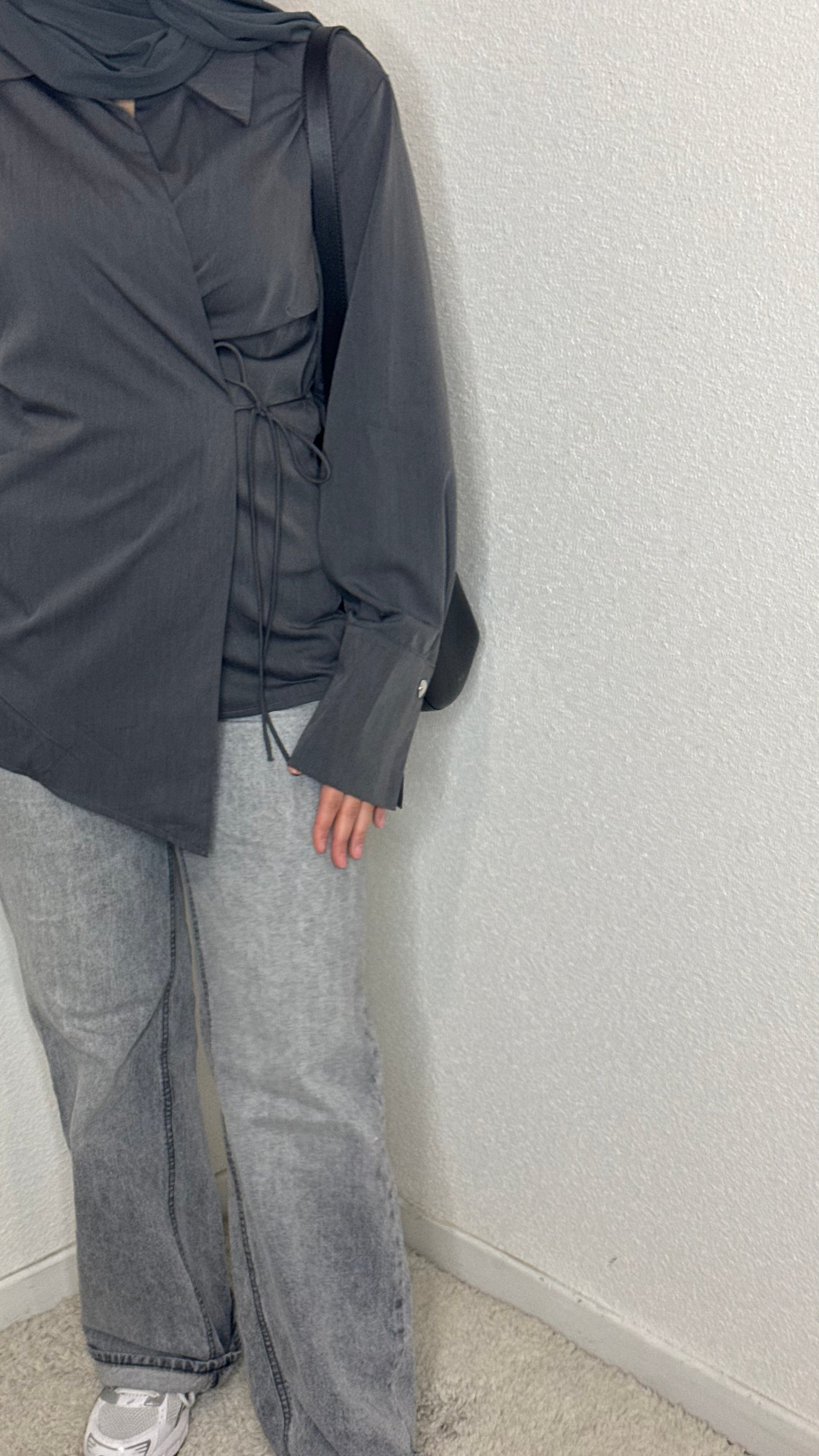 Chemise Cache-cœur Gris
