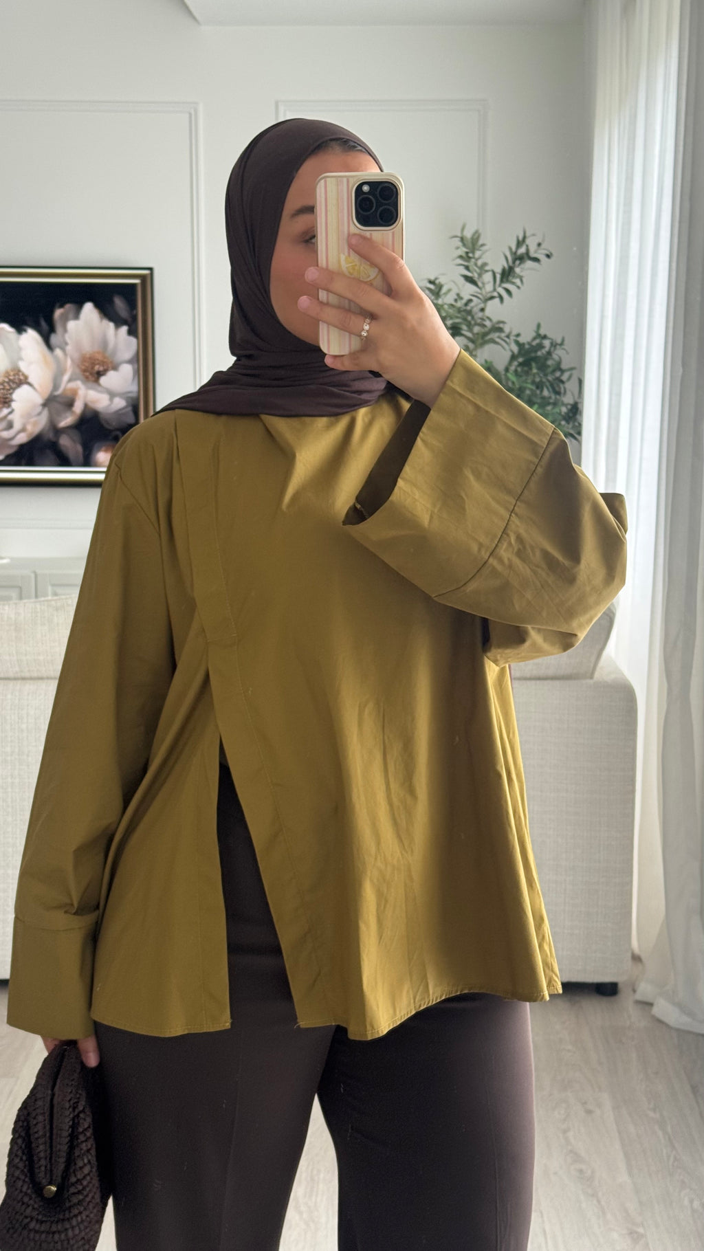 Blouse fentes | Olive