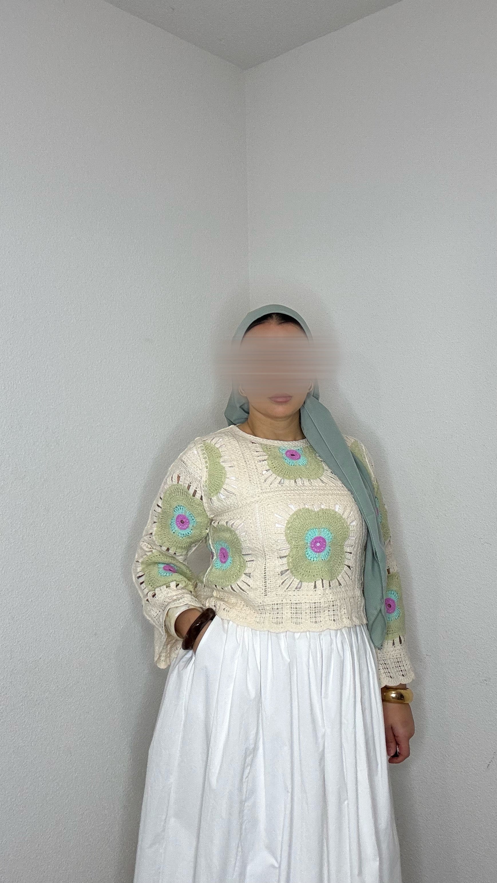 Haut en crochet pastel