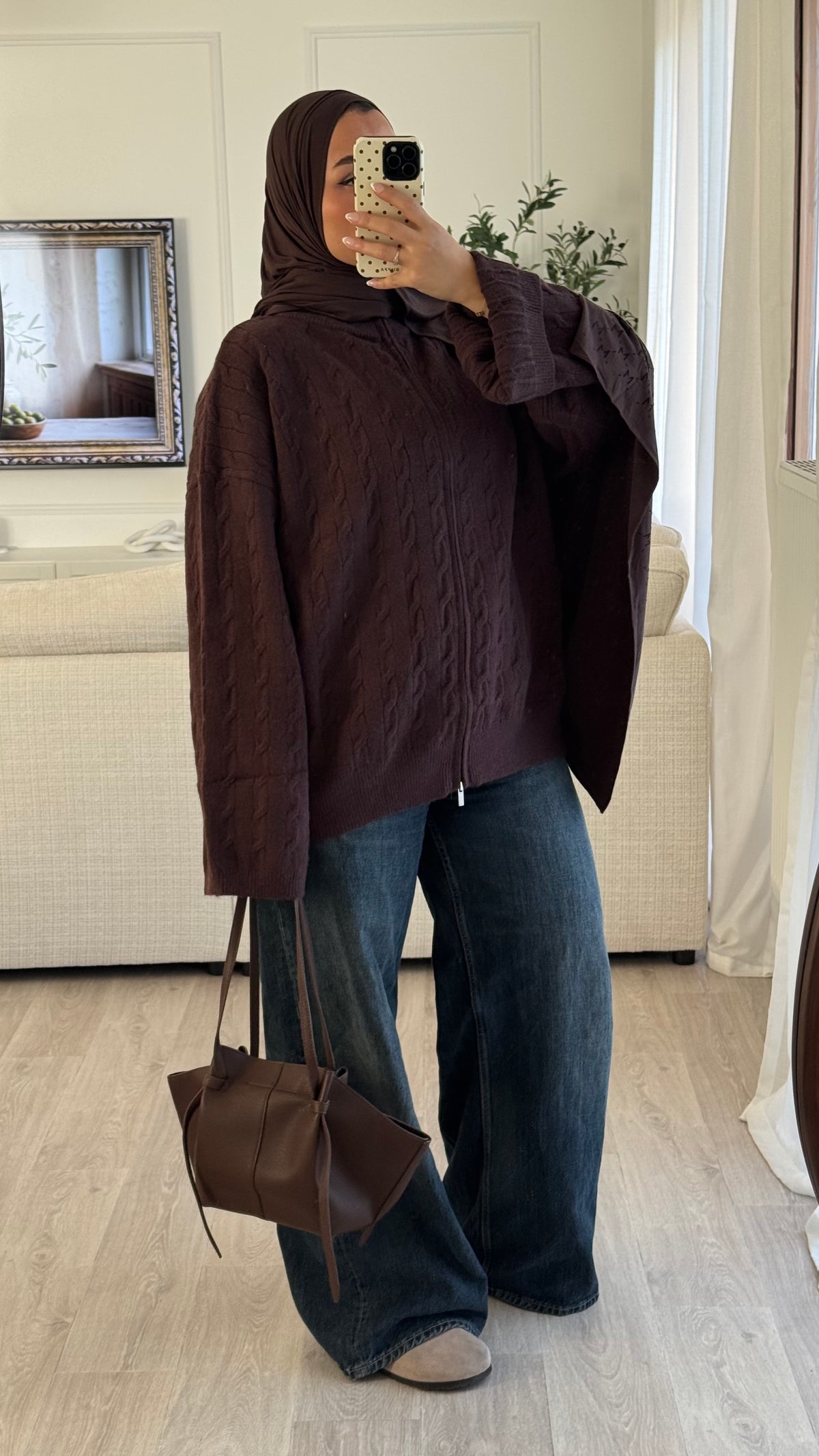 Gilet torsadée | Chocolat