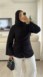 Chemise cache-coeur | Noir