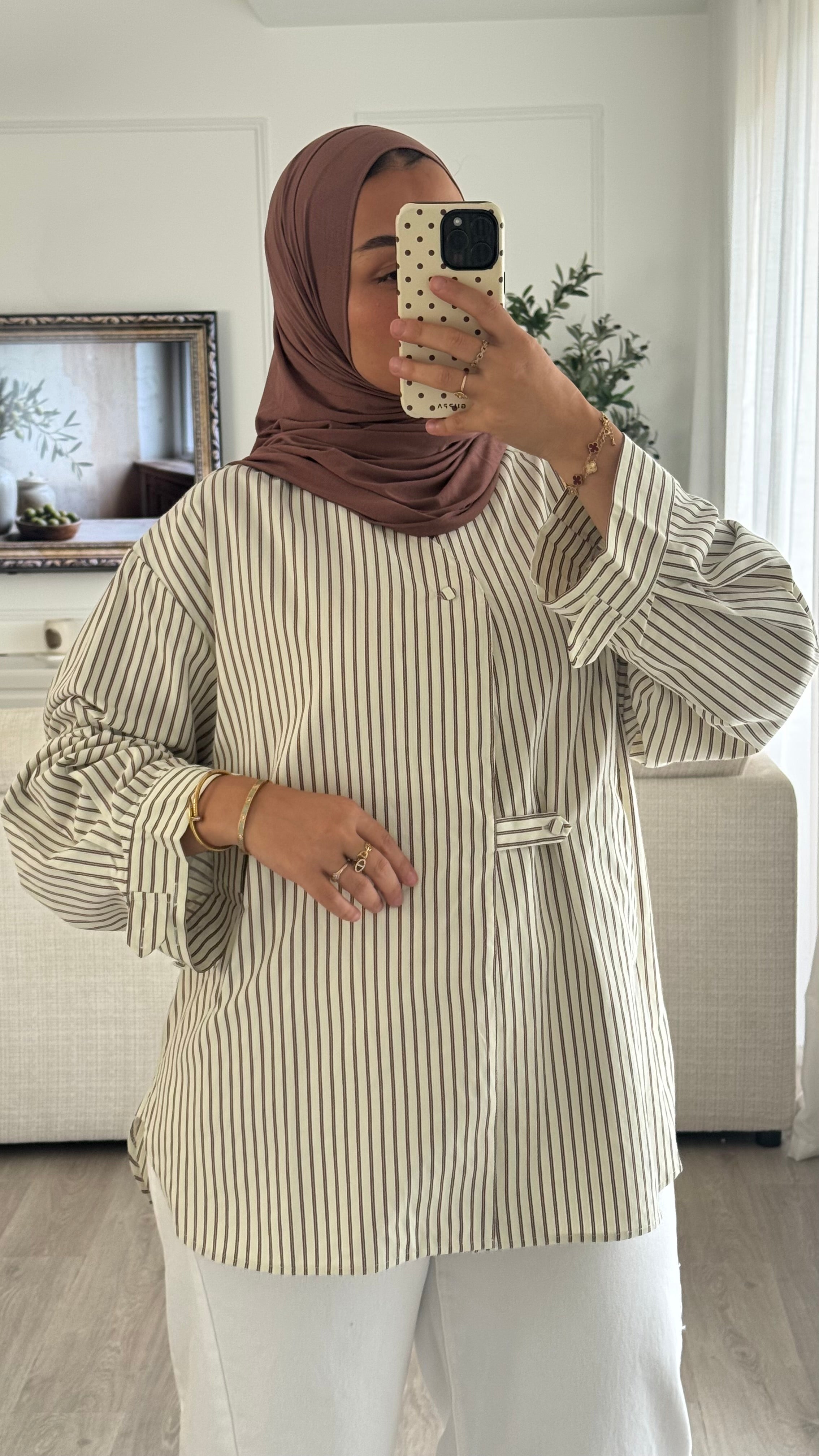 Chemise rayée | Terracota