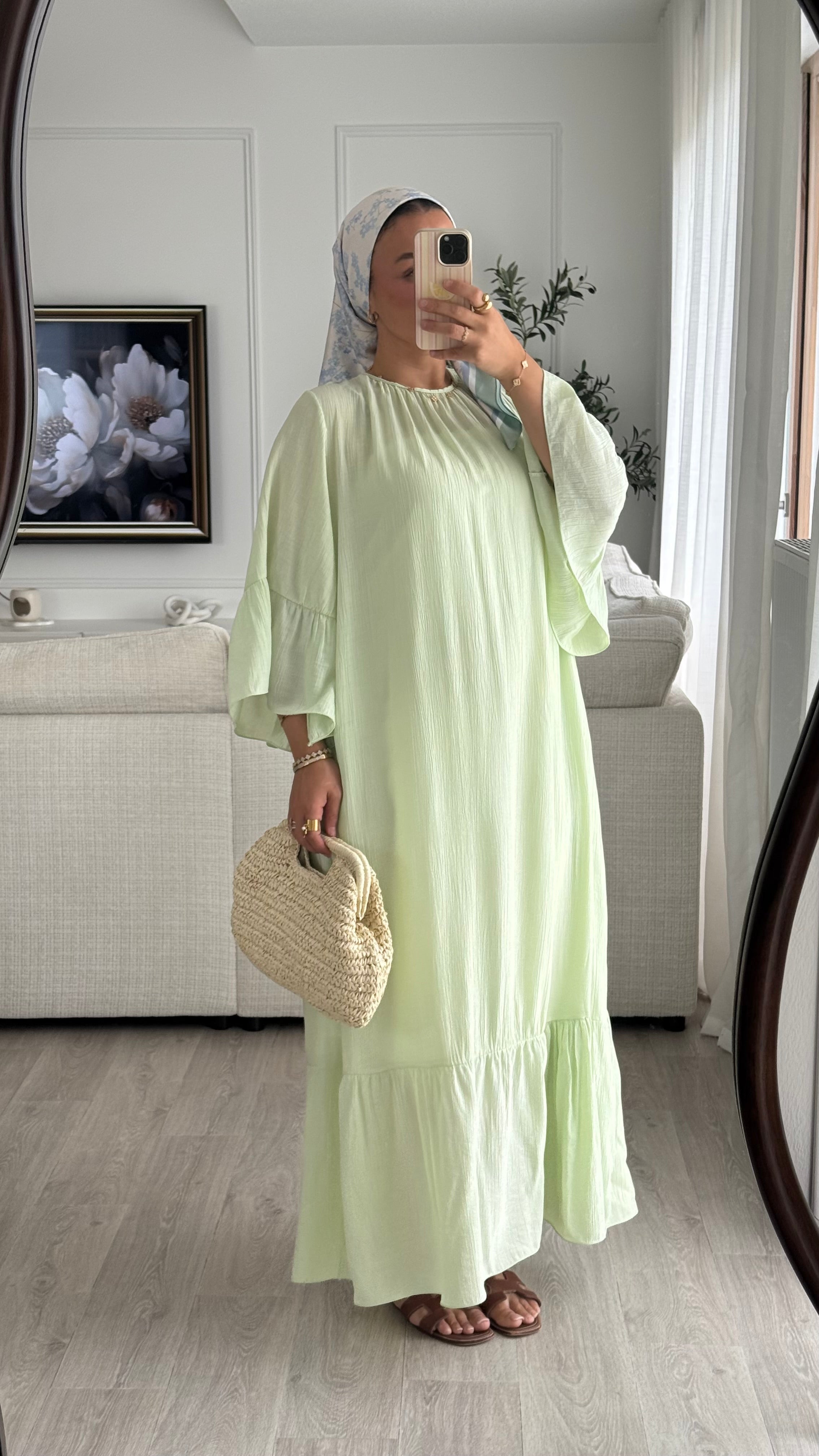 Robe à volant | Menthe