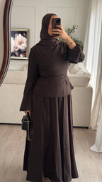 Ensemble jupe Carina | Chocolat [ PRÉCOMMANDE]