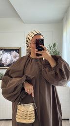 Robe 100% cotton | Chocolat
