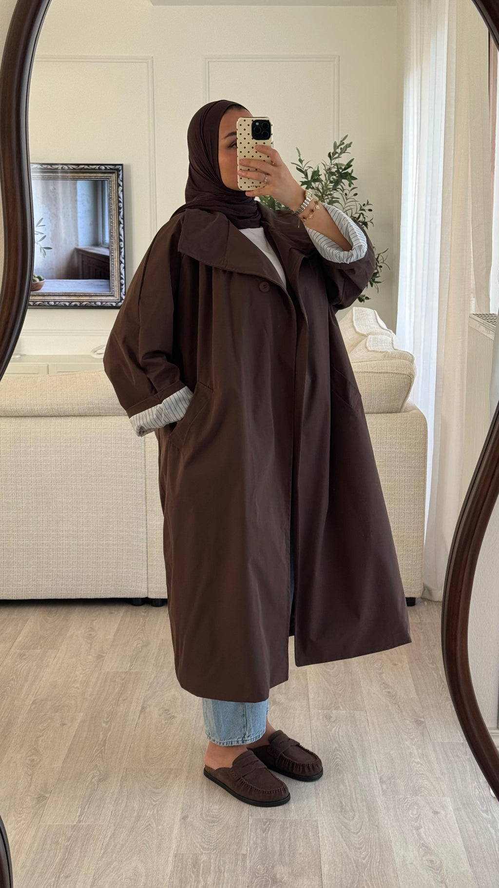 Trench Long Oversize | Chocolat