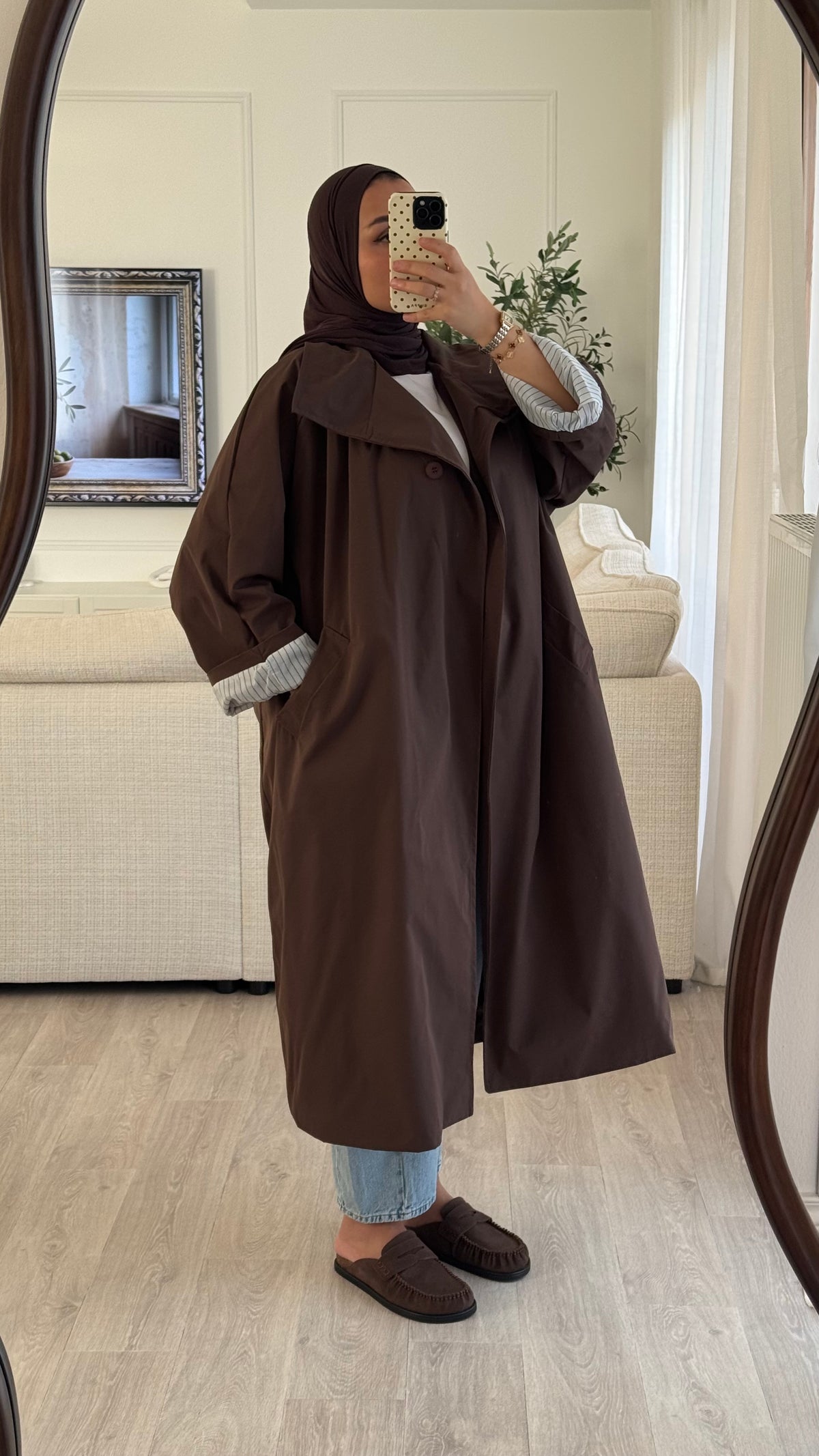 Trench Long Oversize | Chocolat