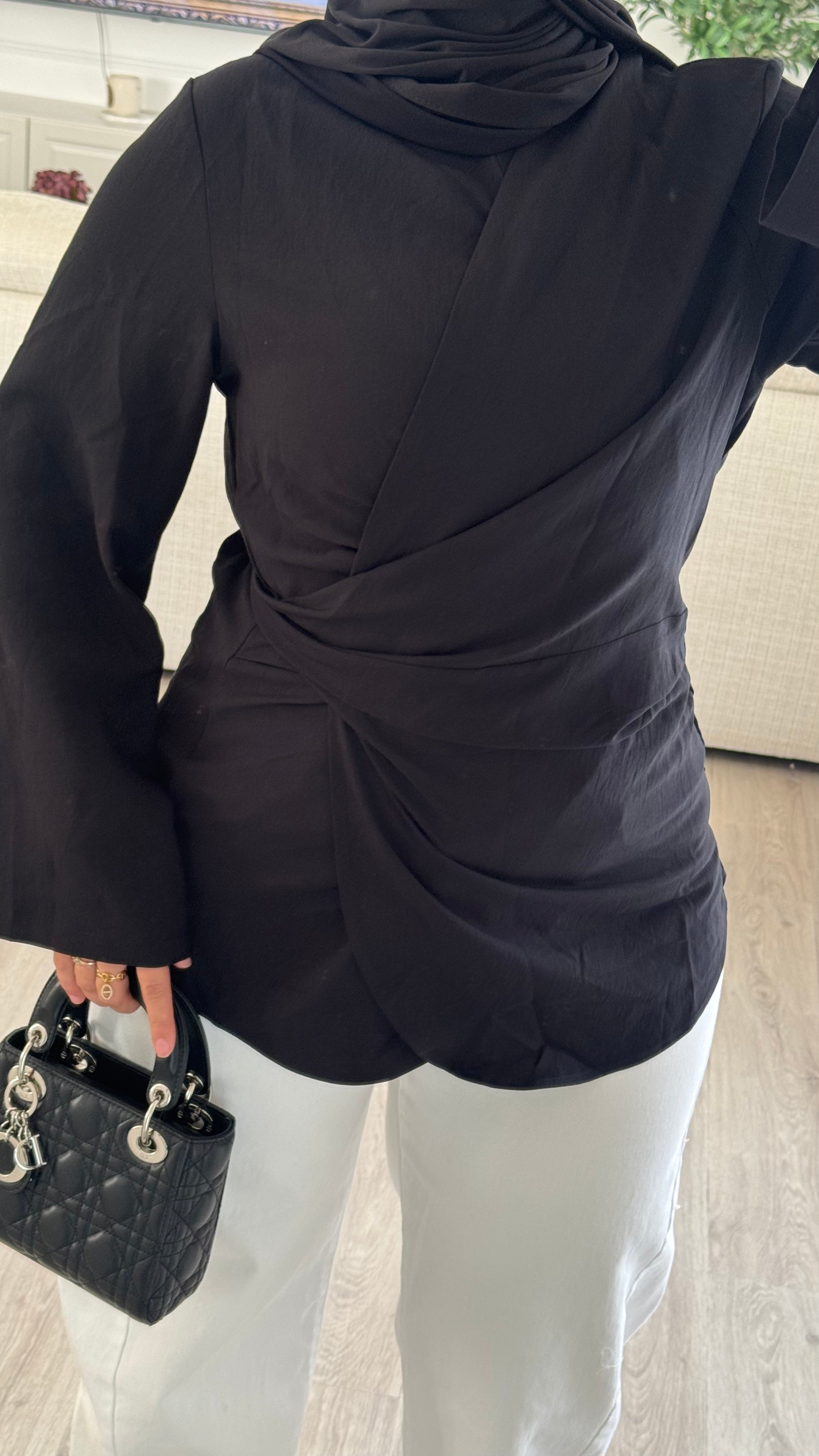 Chemise cache-coeur | Noir