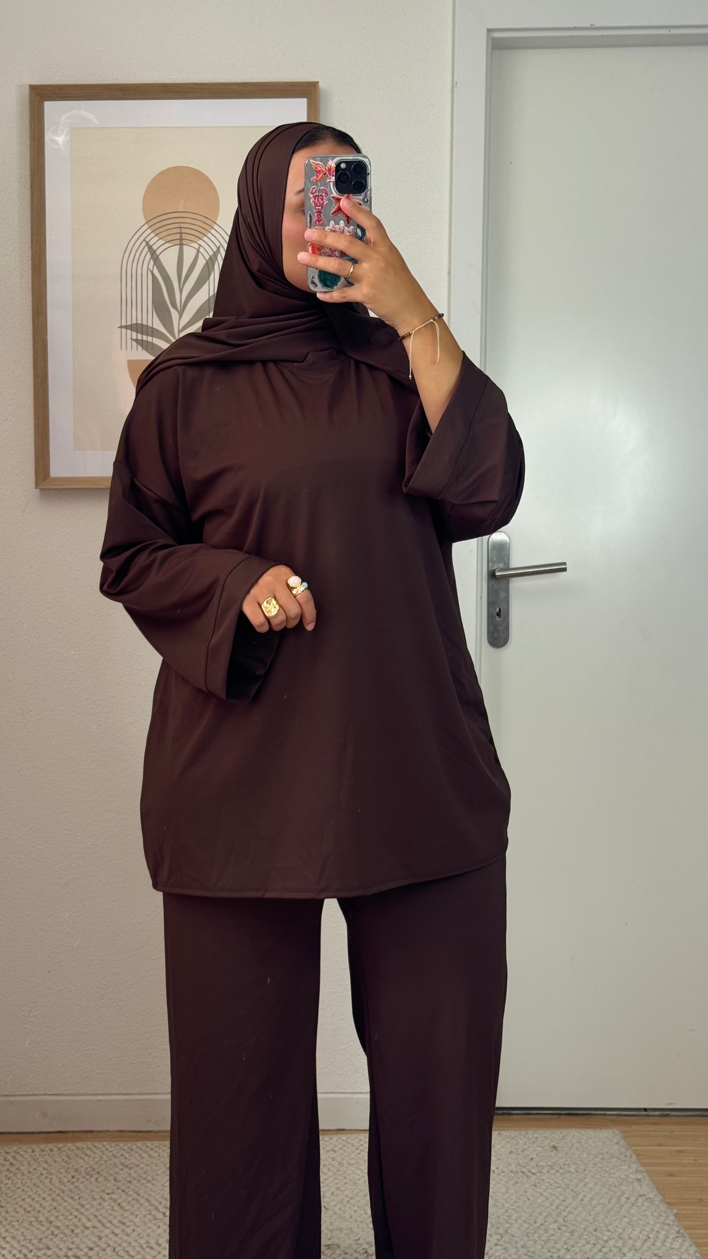 Sima 3-piece burkini | Chocolate