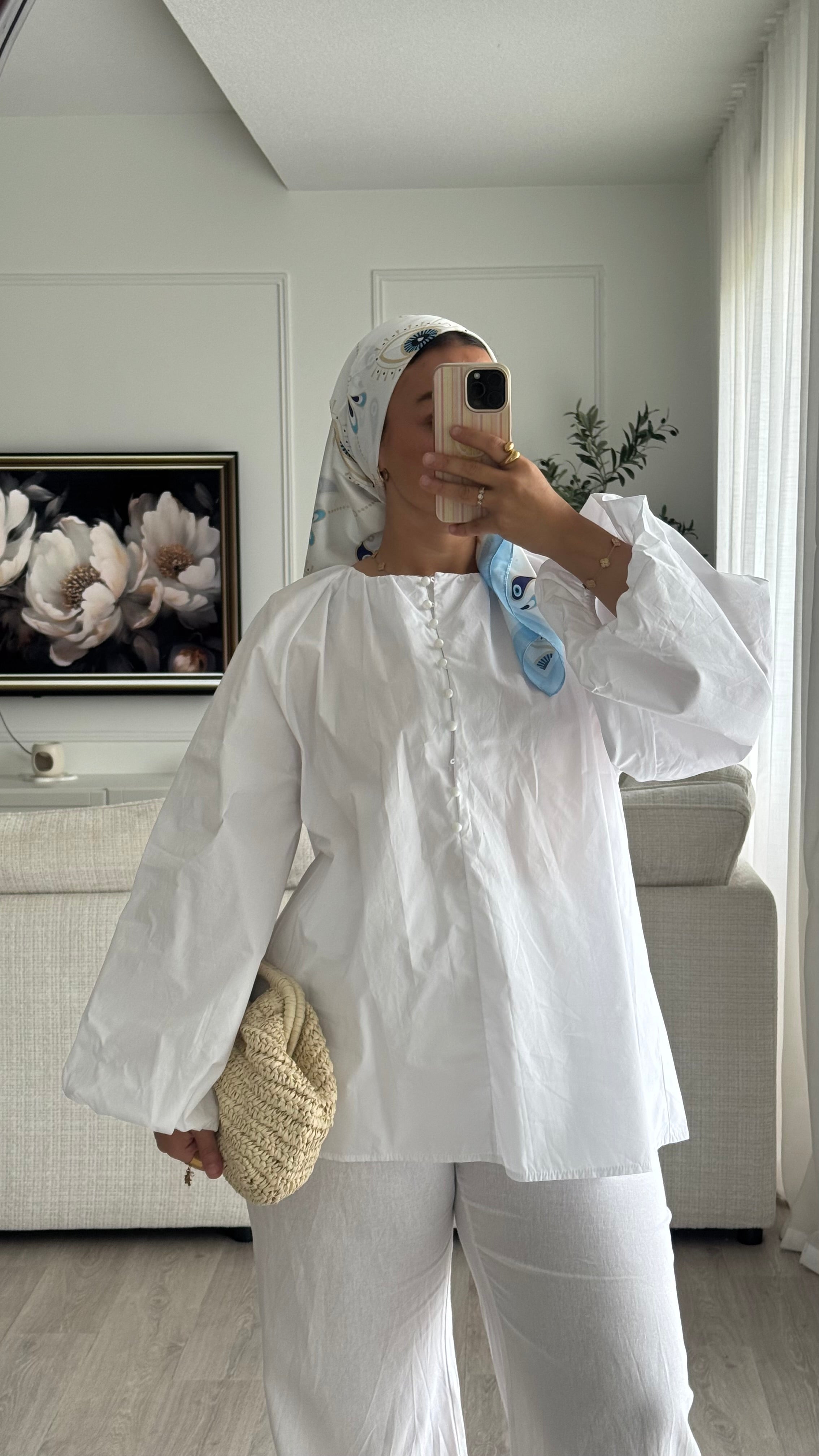Blouse 100% cotton | Blanc