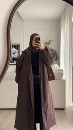 Doudoune longue | Chocolat