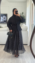Jupe Organza pois  | Noir