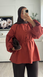 Blouse 100% cotton | terracota