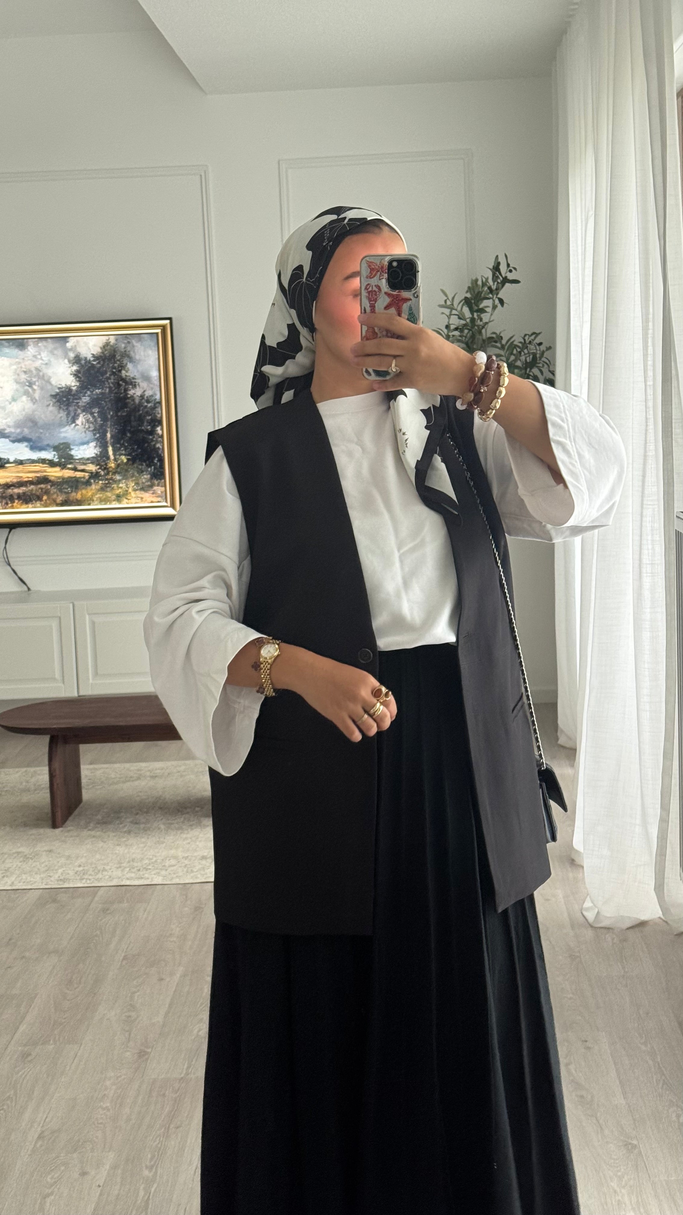 Aida sleeveless blazer | Black
