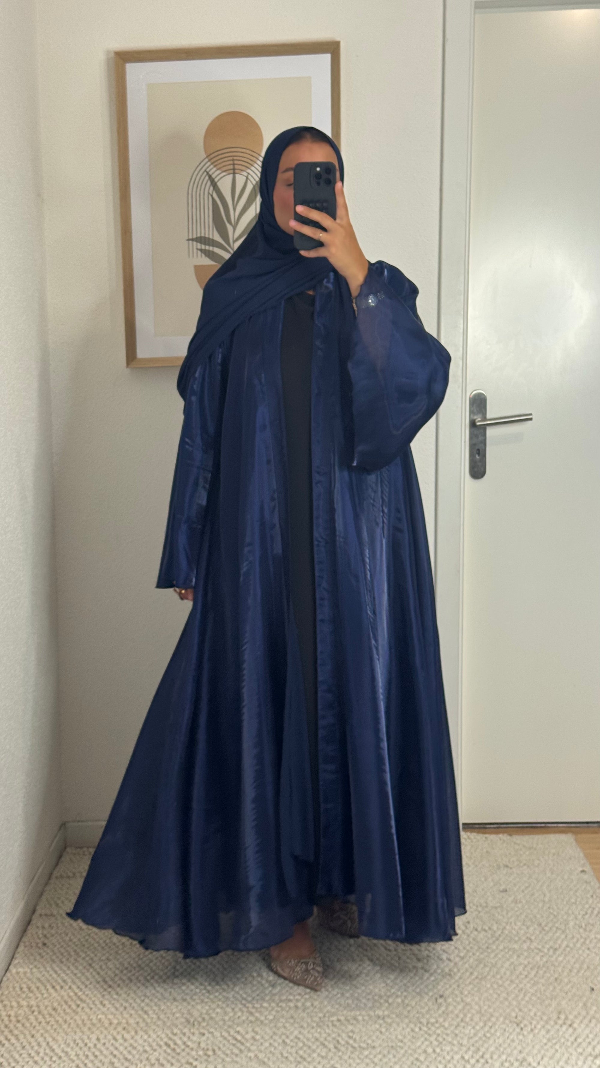 Abaya Shayn réversible | Dark Blue
