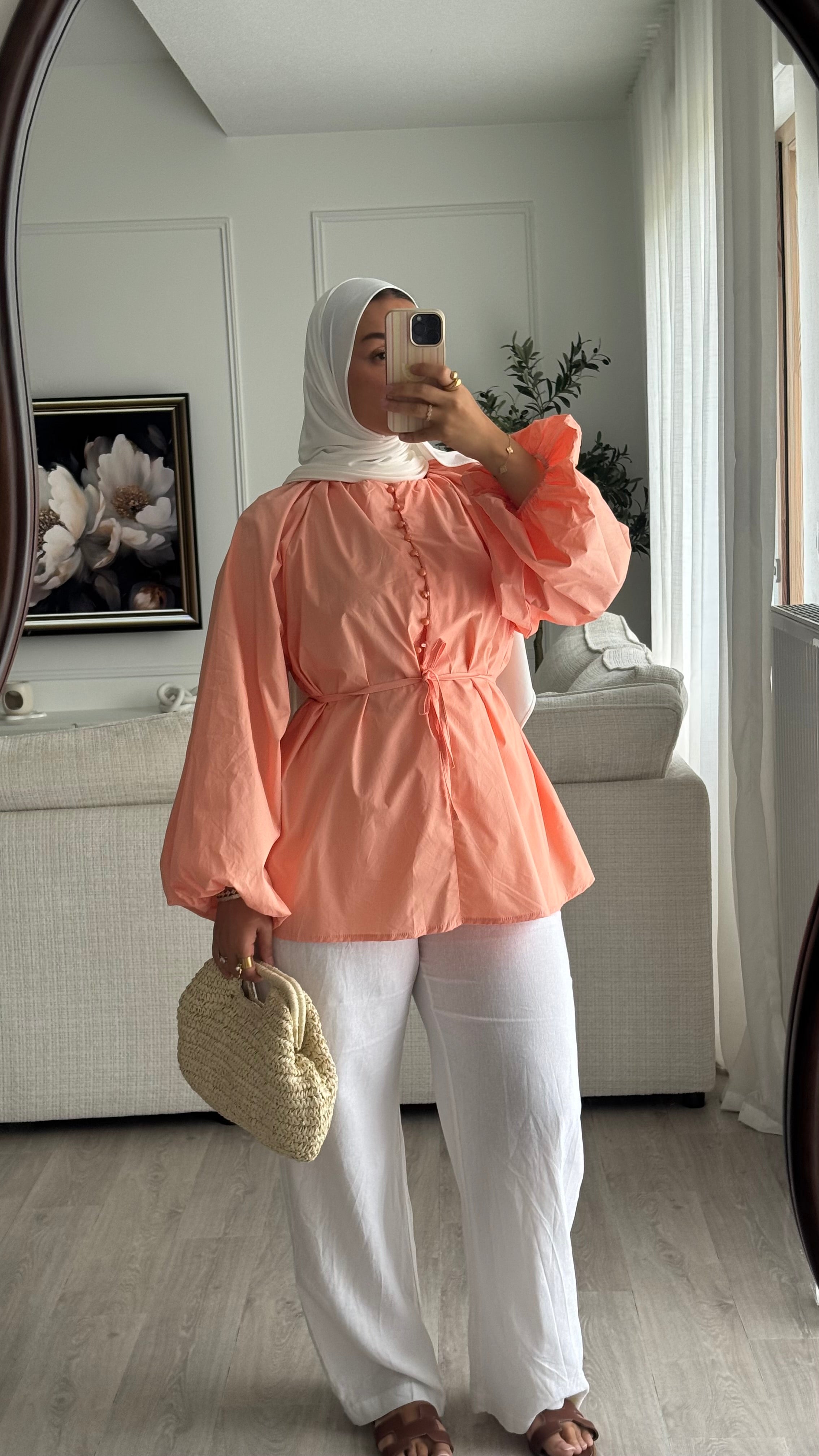 Blouse 100% cotton | Orange