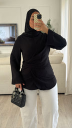 Chemise cache-coeur | Noir