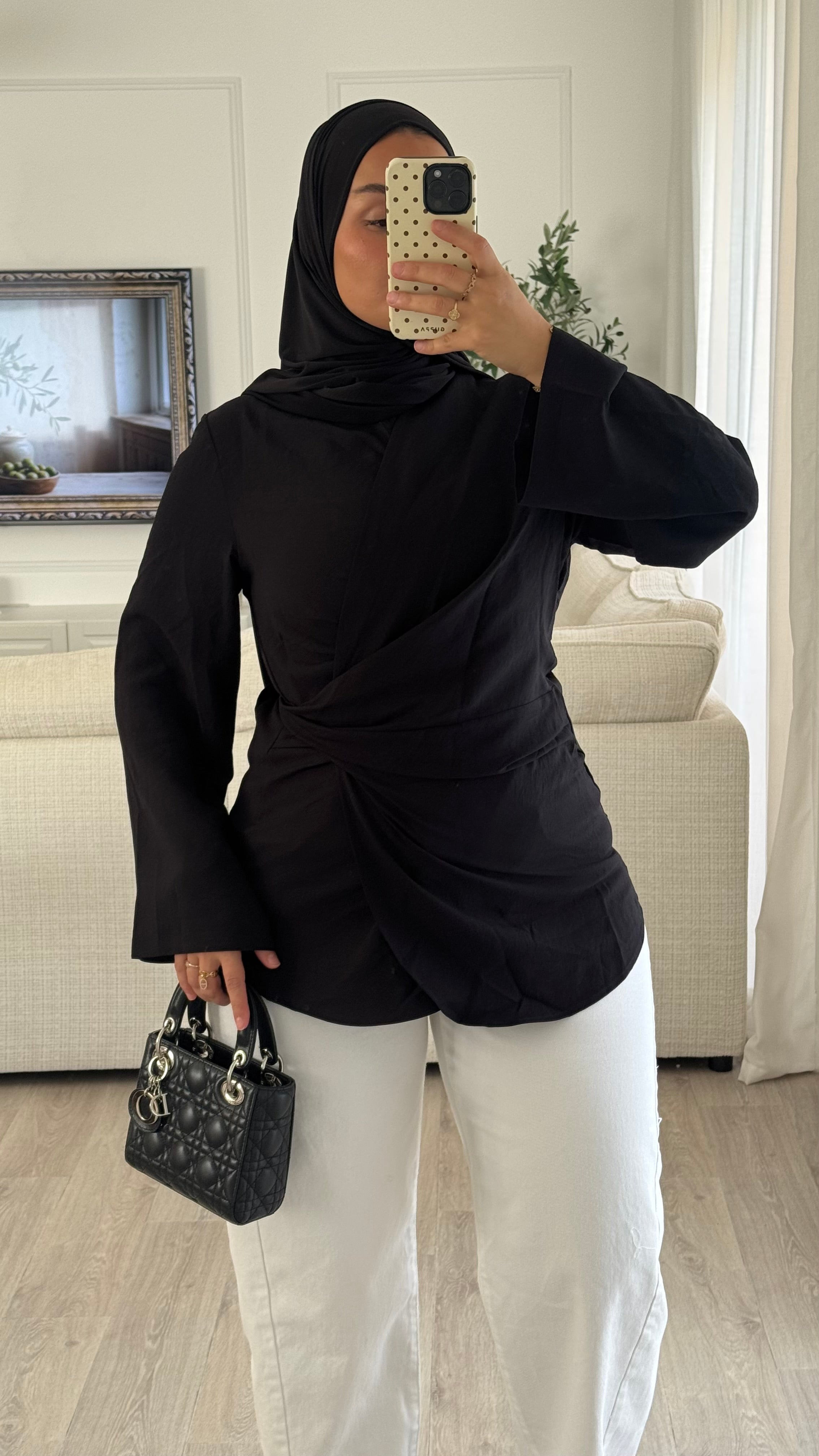 Chemise cache-coeur | Noir
