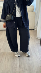 Pantalon Barrel | Bleu