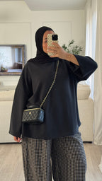 T-shirt Oversize en modal | Noir