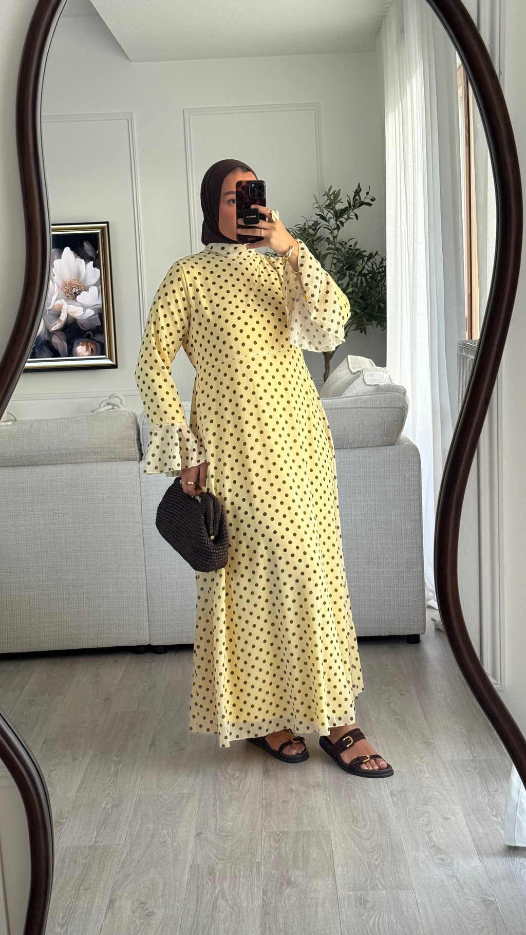 Robe à pois Kayna | Jaune