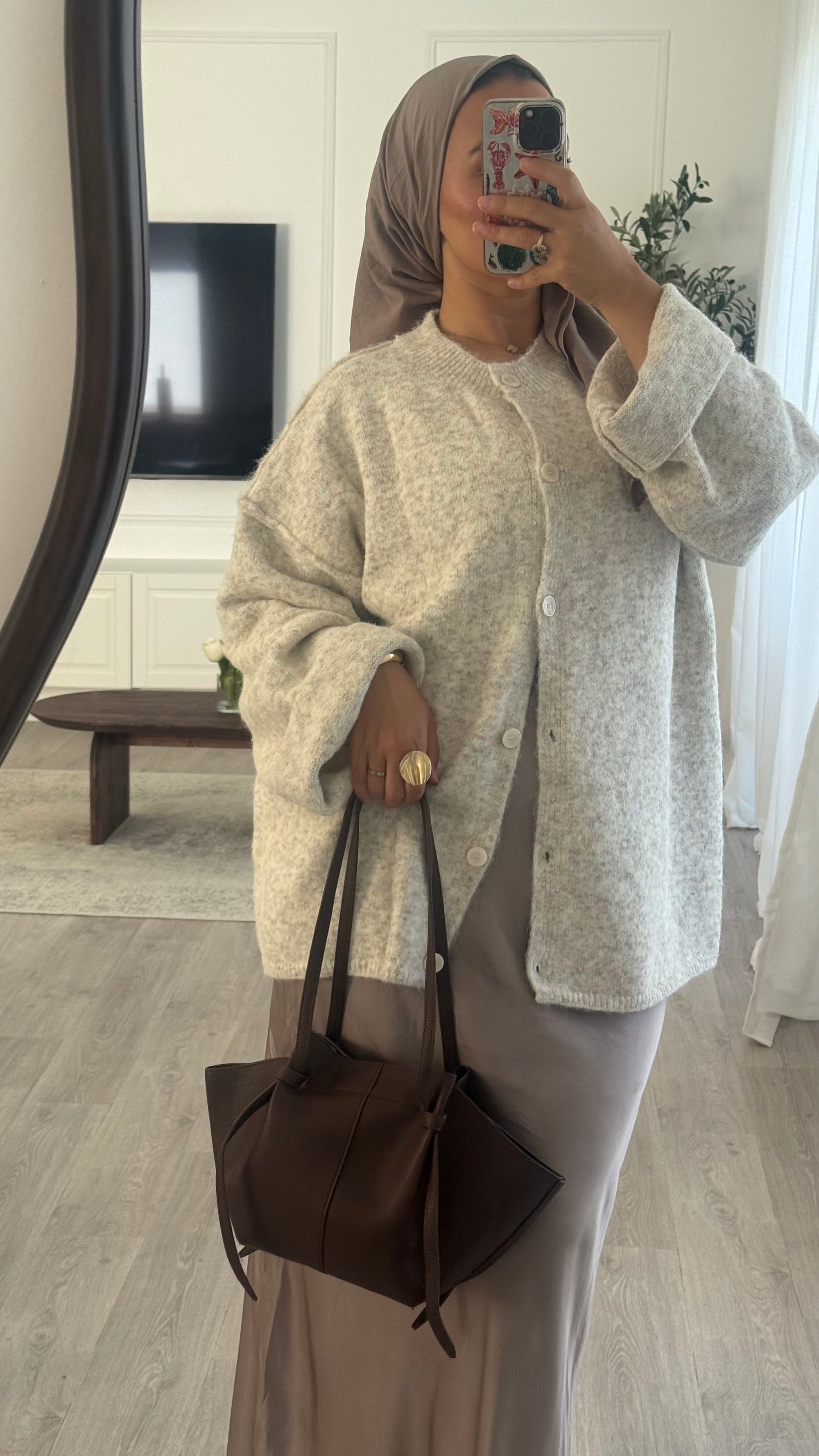 Gilet Cocoon | Beige chiné