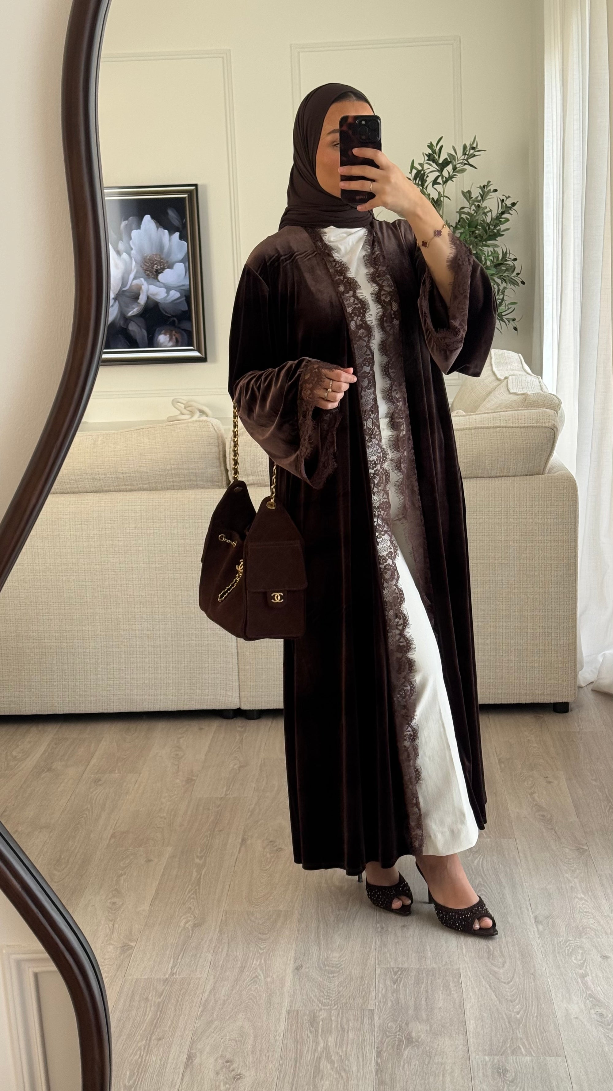 Kimono Velours | Chocolat