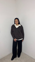 Brown Polo Sweater