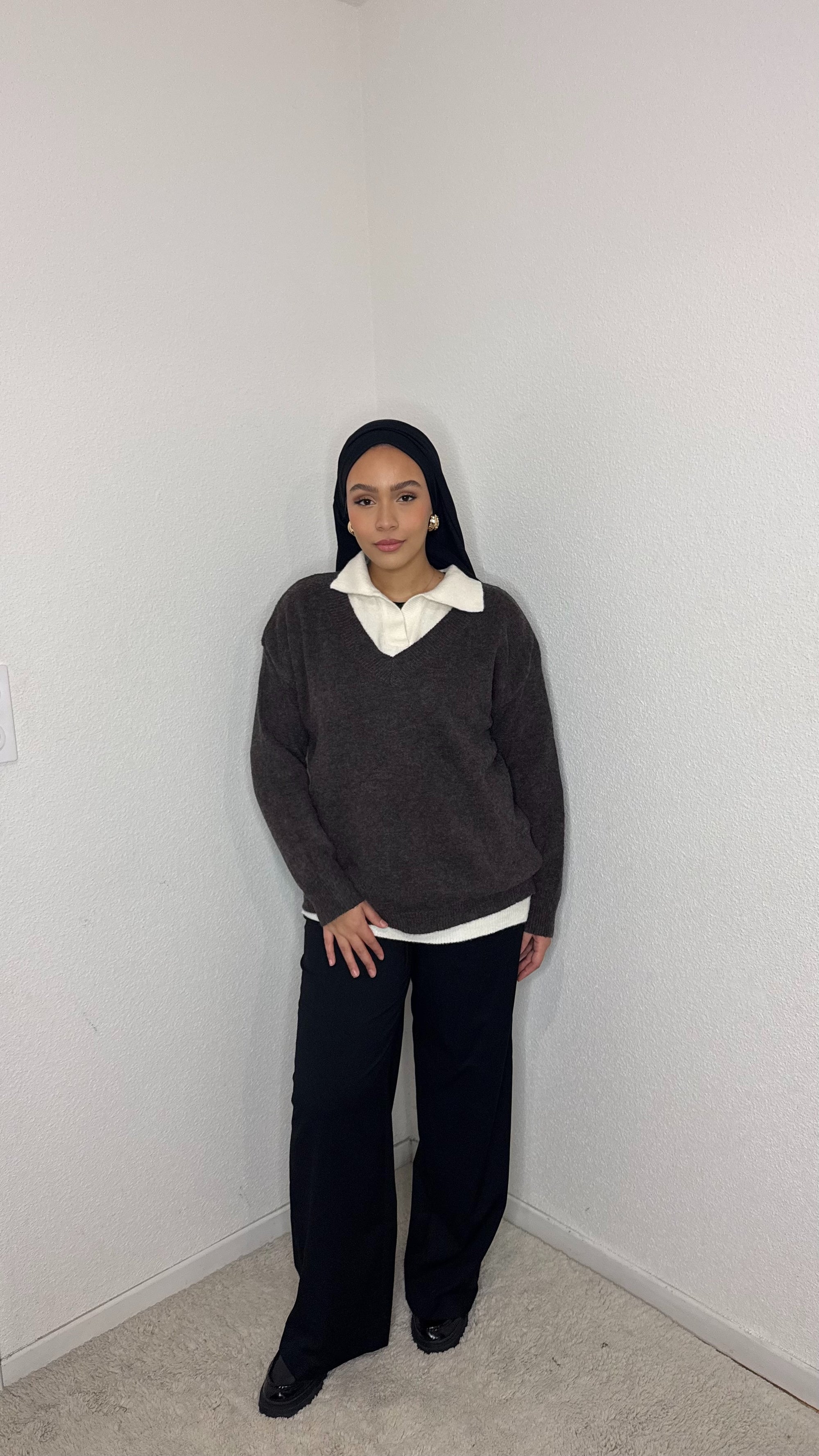 Pull Polo marron