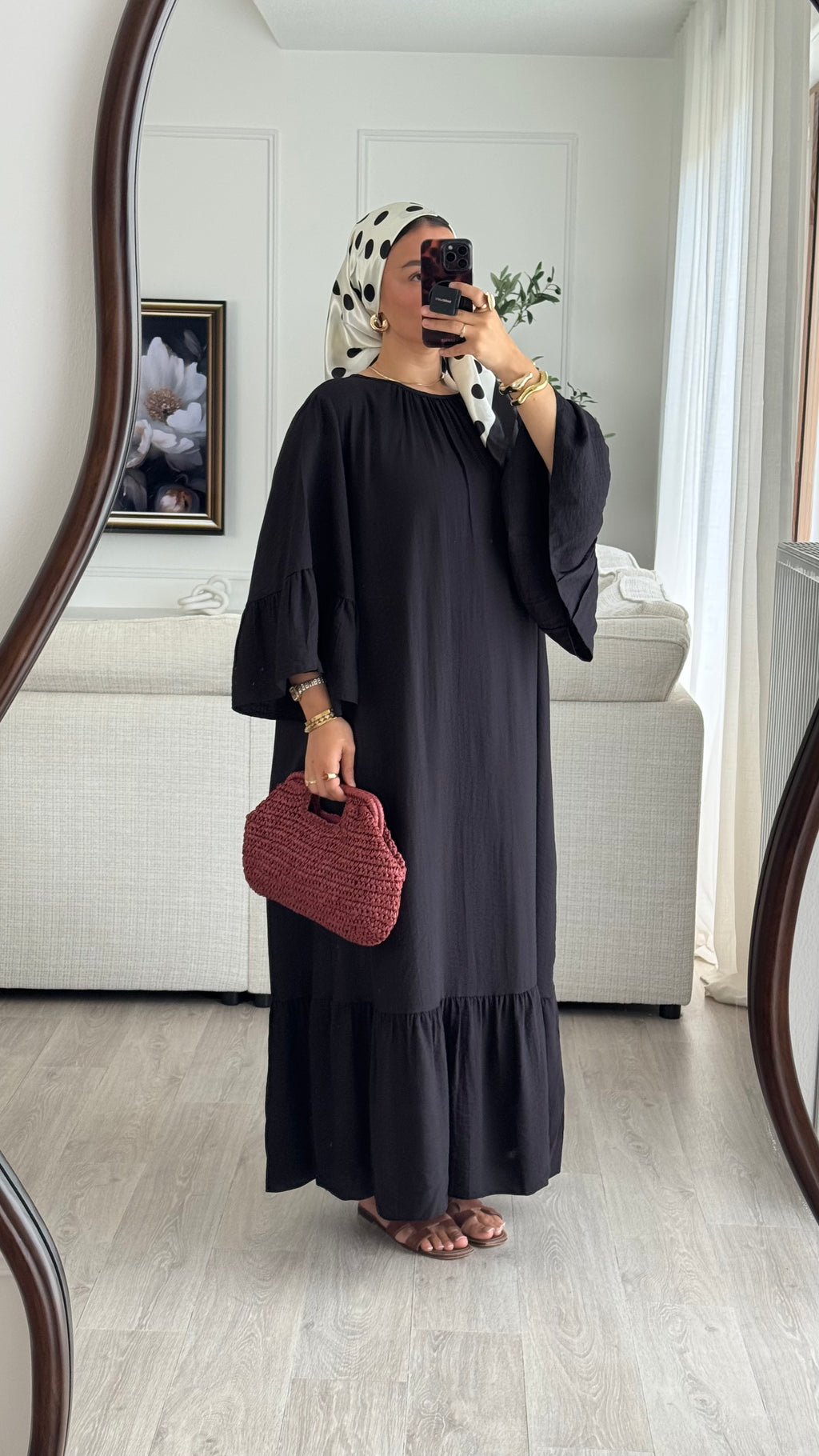 Robe à volant | noir