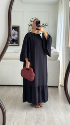 Robe à volant | noir