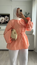 Blouse 100% cotton | Orange