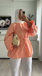 Blouse 100% cotton | Orange